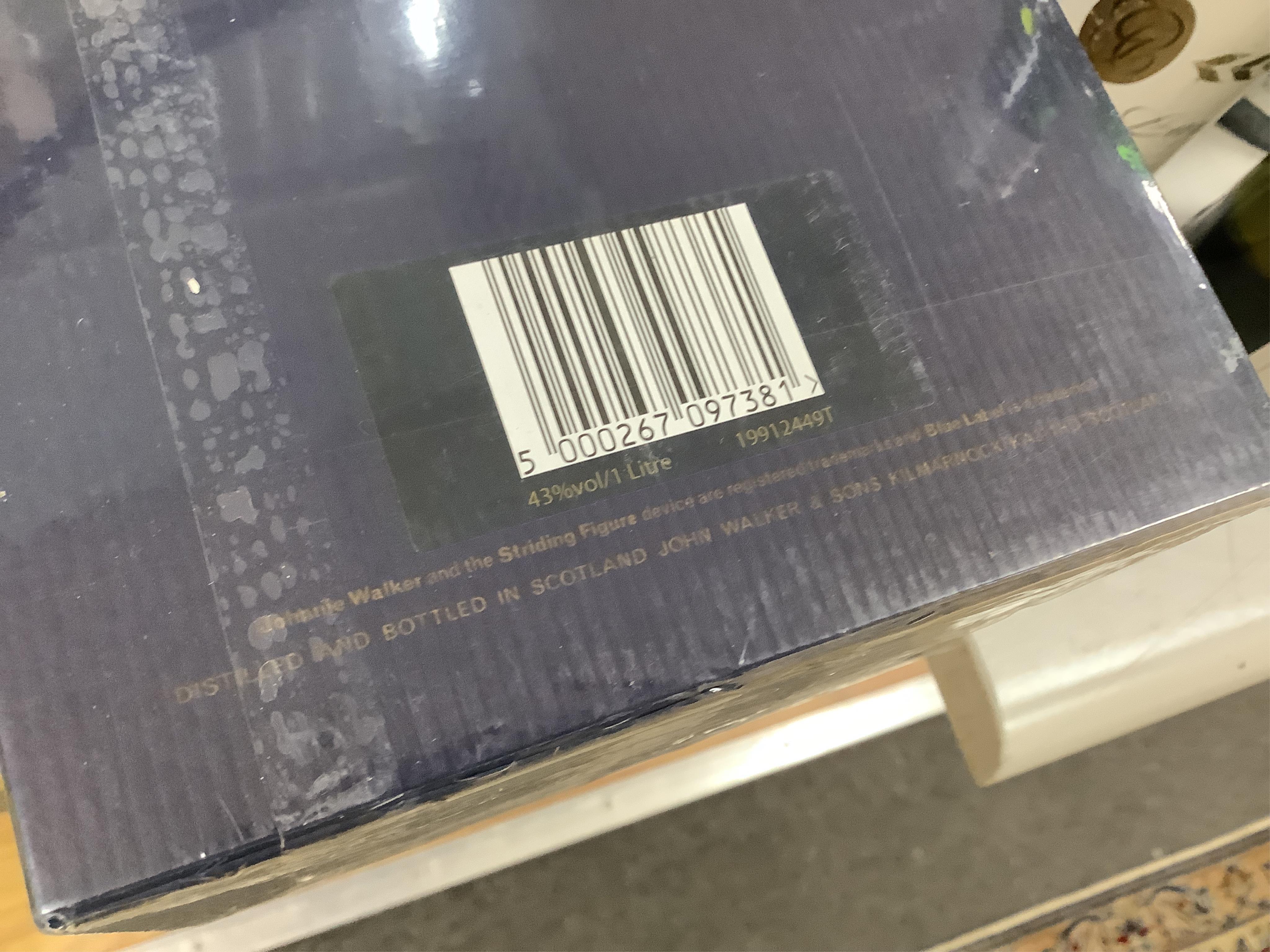 Two bottles of Johnnie Walker Blue Label Scotch Whisky. (Boxed)